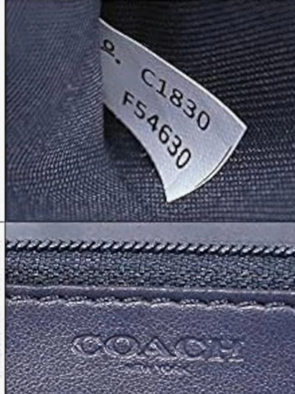 COACH Chalk x Midnight SVDYF Signature Long Zip Around Wallet F54630